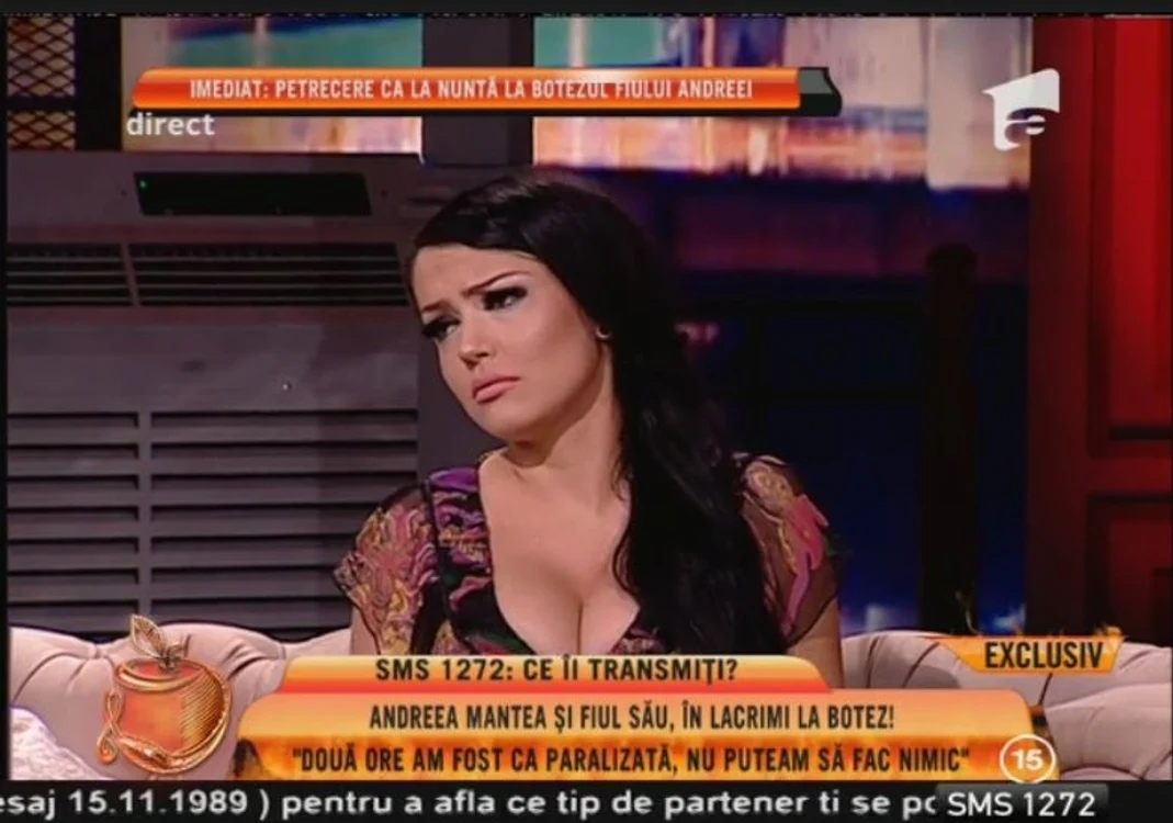 Andreea Mantea s-a supărat când a fost întrebată de ce nu a venit Cristi Mitrea la botezul copilului