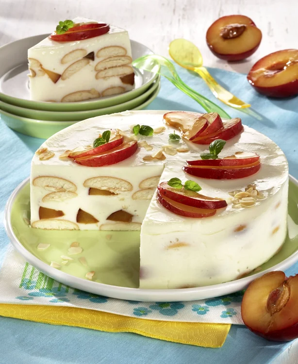 Sponge biscuit Cake with Plums jpeg