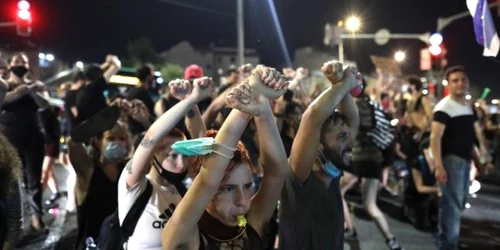 Protest la Ierusalim in fata resedintei lui Benjamin Netanyahu FOTO EPA-EFE