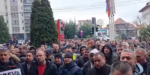 protest mineri  CE oltenia captura Gorj TV png