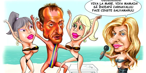 Caricatura „Viva Mamaia“ - imnul staţiunii Mamaia