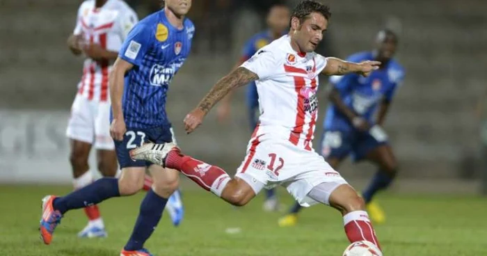 Adi Mutu a ajuns la nouă reuşite în tricoul grupării corsicane (FOTO: footmercato.net)