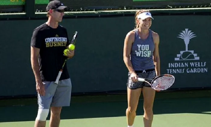 Simona Halep si darren cahill colaboreaza de la Indian WellsFoto: Doartenis