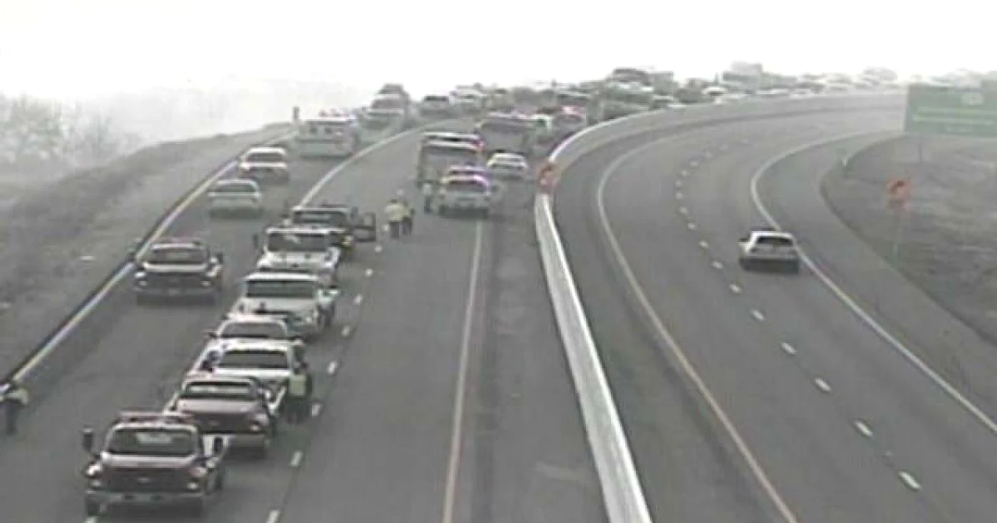 Foto CNN În accident au fost implicate 176 de maşini