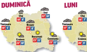 În următoarele două zile vremea se va menține frumoasă, deși în unele zone, și cu totul izolat, vor mai cădea câțiva stropi de ploaie jpeg