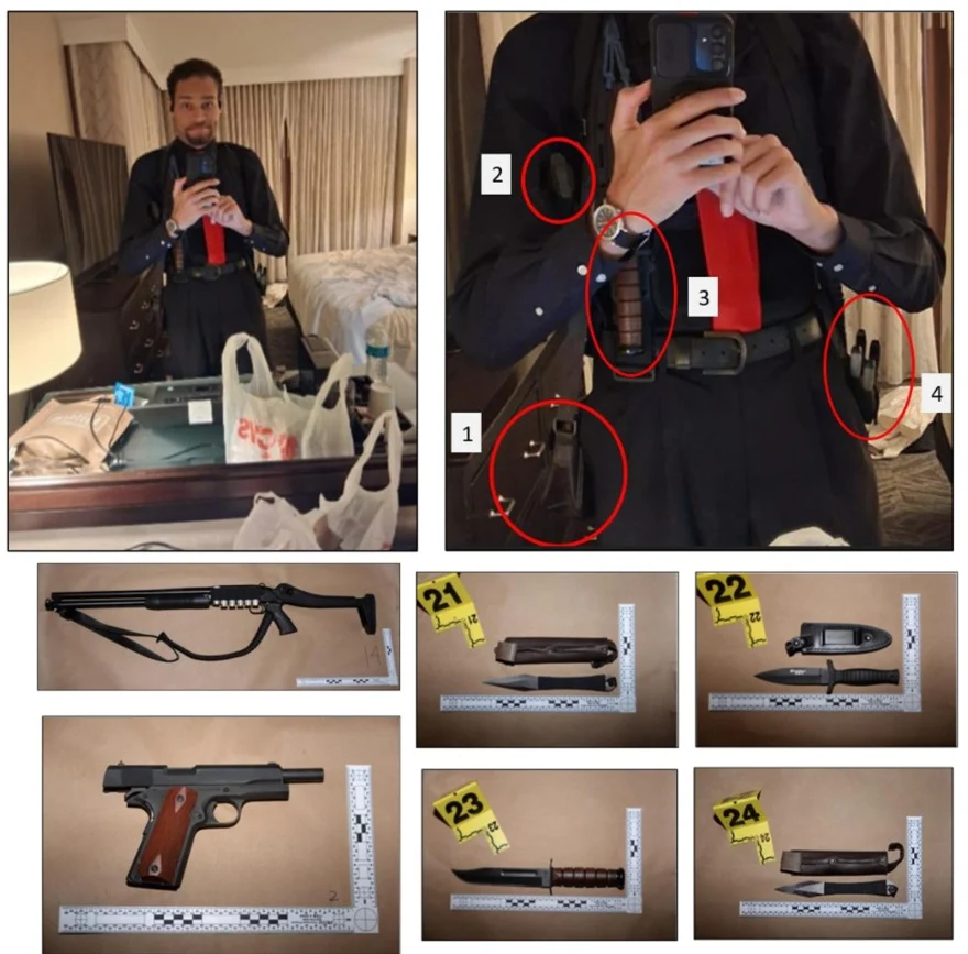 Atacatorul de la Cina Corespondenților s-a fotografiat, înarmat până în dinți, înainte de a încerca să ajungă la Trump