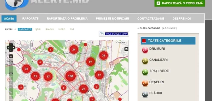 Cetăţenii pot semnala problemele prin intermediul site-ului web trimiţând un email sau completând un formular 