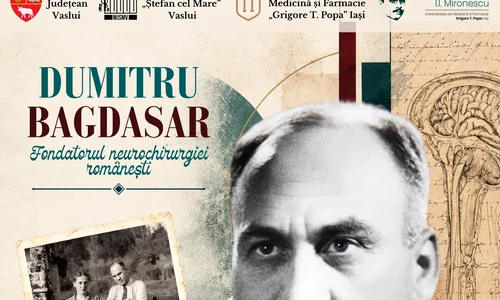 Afișul expoziției „Dumitru Bagdasar – fondatorul neurochirurgiei românești”