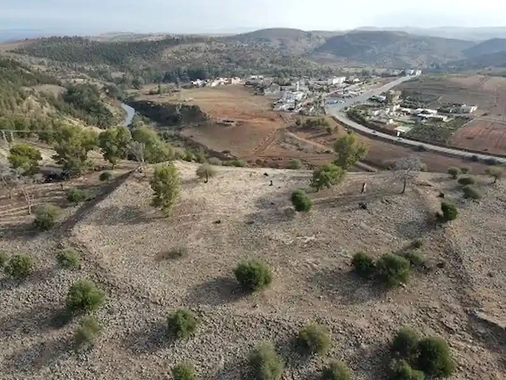 Zona sitului Oued Beht delimitată de structurile defensive