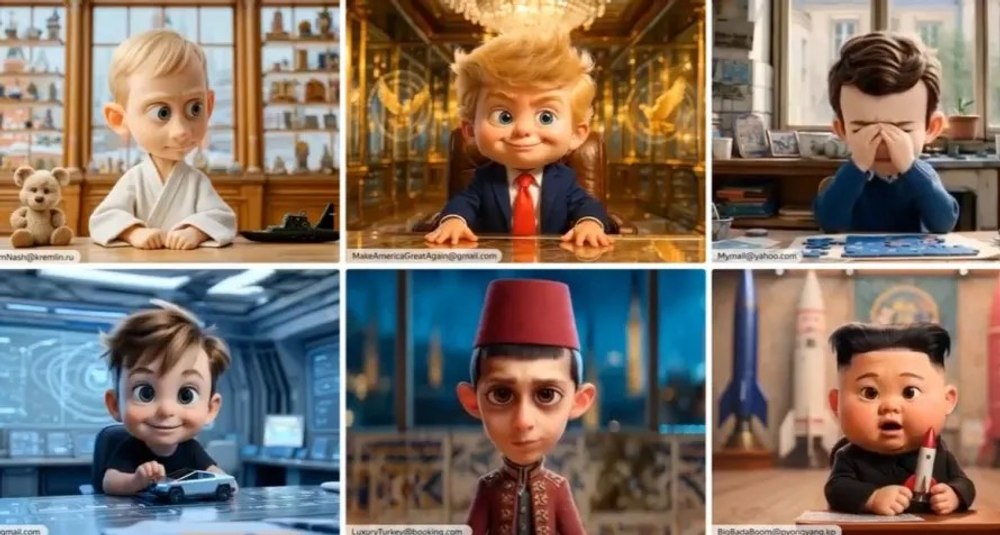 Putin, copiii și propaganda: Desene animate cu lideri mondiali transformați în bebeluși, parte dintr-o nouă strategie de îndoctrinare