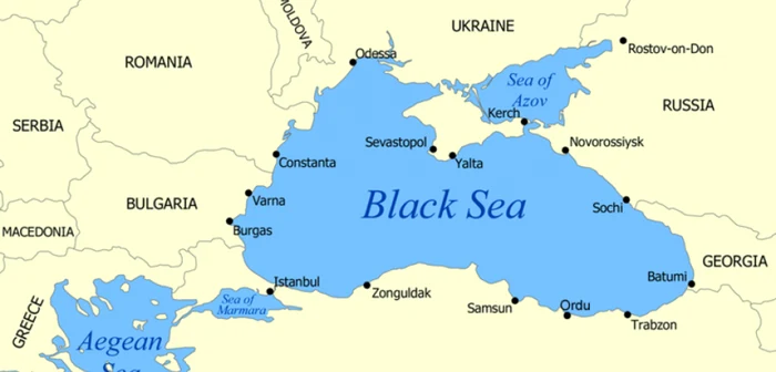 Marea Neagră şi anexa sa Marea Azov Sursa wikipedia.org