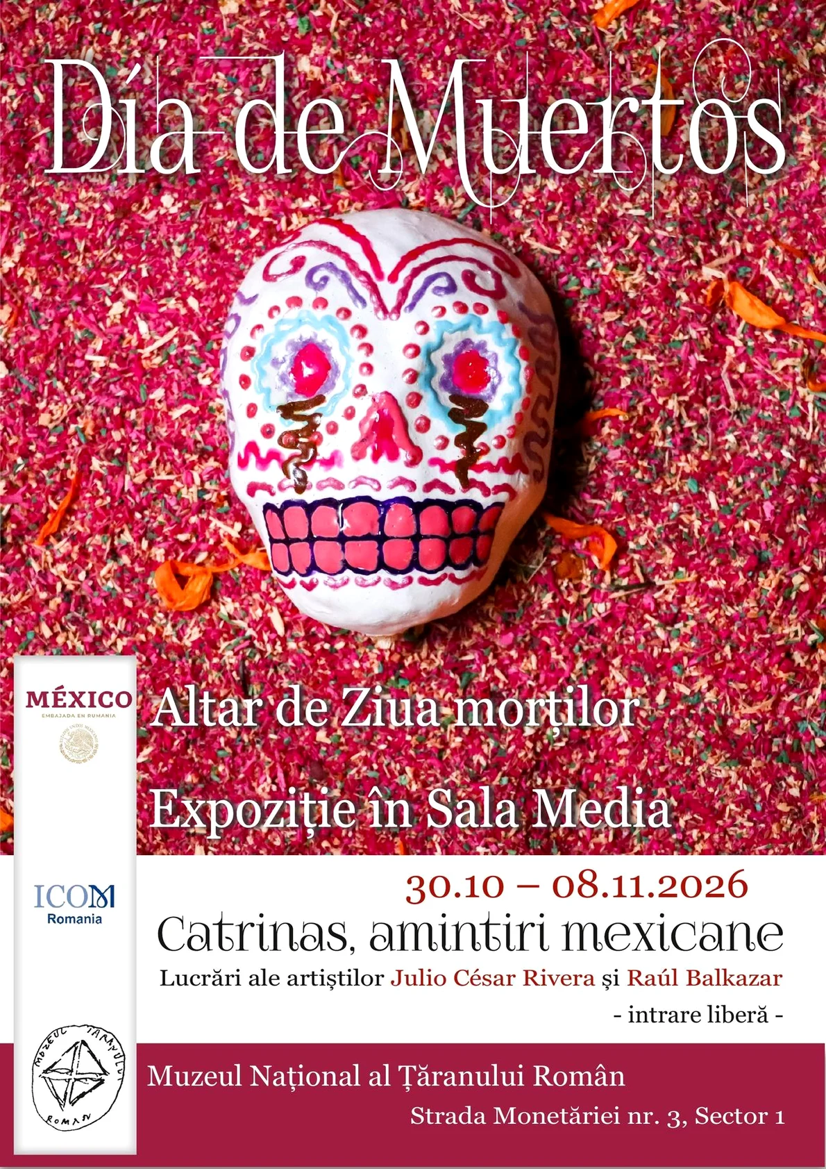 Ziua Morților, celebrată printr-un altar tradițional mexican și  expoziția „Catrinas, amintiri mexicane”