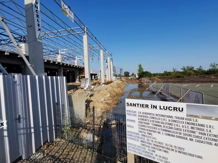 Construcția noului terminal al Aeroportului Timișoara FOTO Ștefan Both