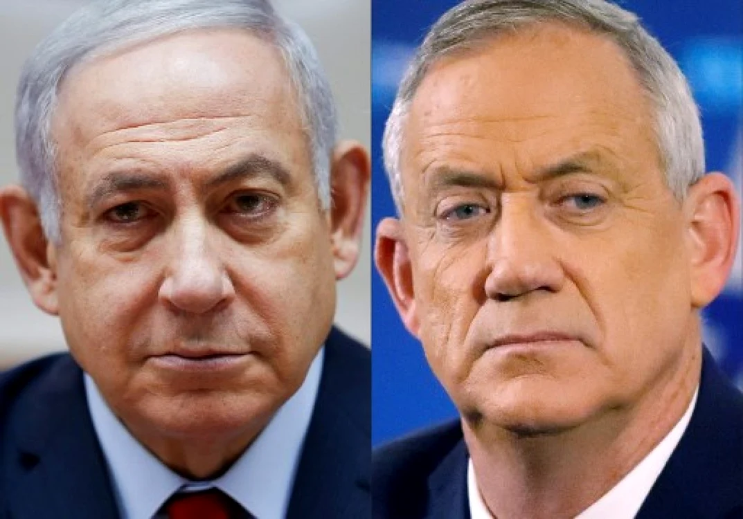 Bejamin Netanyahu si rivalul sau Benny Gantz nu au reusit sa formeze un guvern FOTO AFP