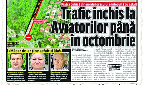 Autorităţile au anunţat  că toată piatra cubică va  fi înlocuită cu asfalt jpeg