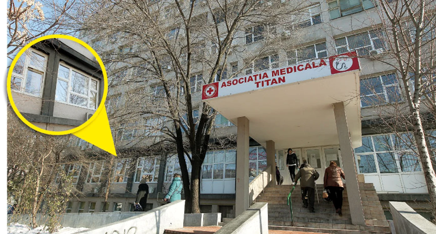 
    Acestea sunt geamurile pe unde au intrat hoţii care au furat din policlinică  