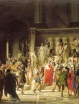 Iulius Caesar în Senat, pictură de Raffaele Giannetti (© Wikimedia Commons)