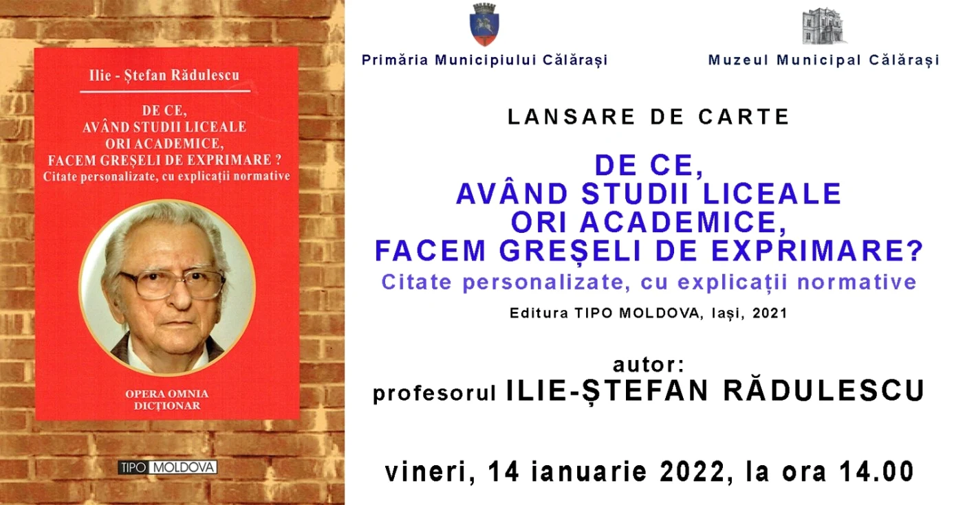 Lansare de carte la Mueul Municipal Călăraşi FOTO Facebook/MMC