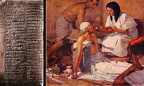 Scurtă istorie a medicinei antice din Mesopotamia  Babilonienii transportau bolnavii în pieţele publice jpeg