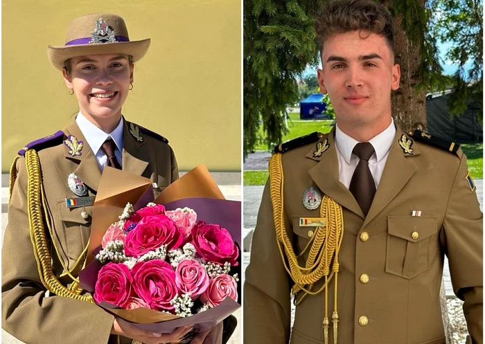 Ruxandra și Andrei au terminat Academia Militară șefi de promoție FOTO Colegiul Militar Alba Iulia