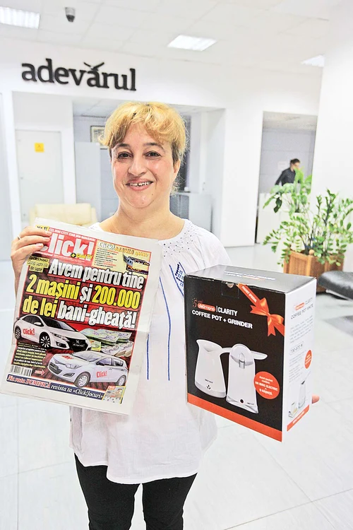 Anişoara Antonescu a câştigat un set cu ibric de cafea şi râşniţă