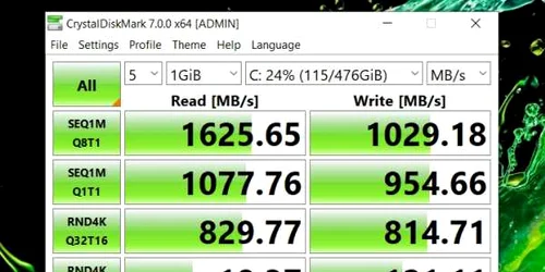 Acer Swift 3 test ssd CrystalDiskMark