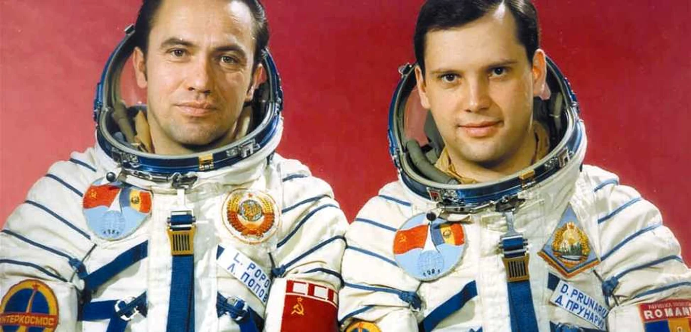 Leonid Popov şi Dumitru Prunariu, în misiunea Soyuz-40; Fotografi: Arhiva personală Dumitru Prunariu