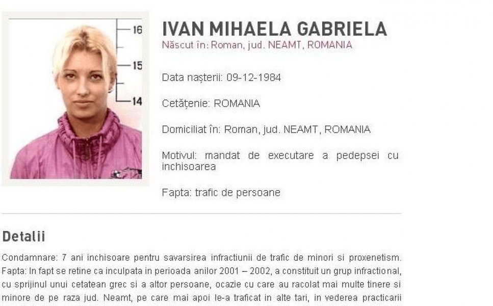 O proxenetă, 20 ani cu poliţia pe urmele ei. Fapta traficantei din Neamţ s-a prescris 