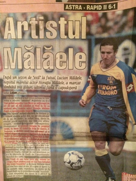 Lucian, în presa sportivă a vremii