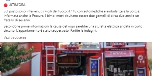 incendiu Bologna, foto facebook