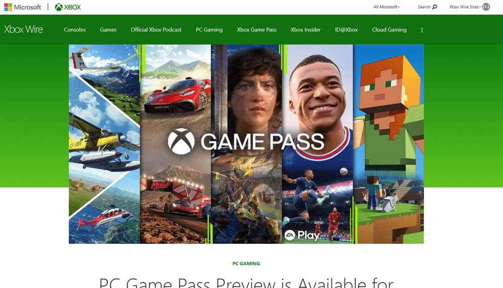 PC Game Pass, abonament Xbox, este disponibil pe piața din România