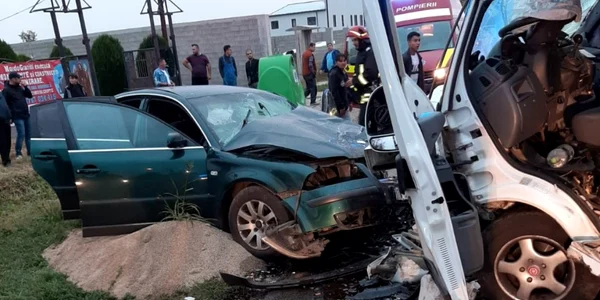 Accident Hezerisului Lugoj FOTO ISU Timis