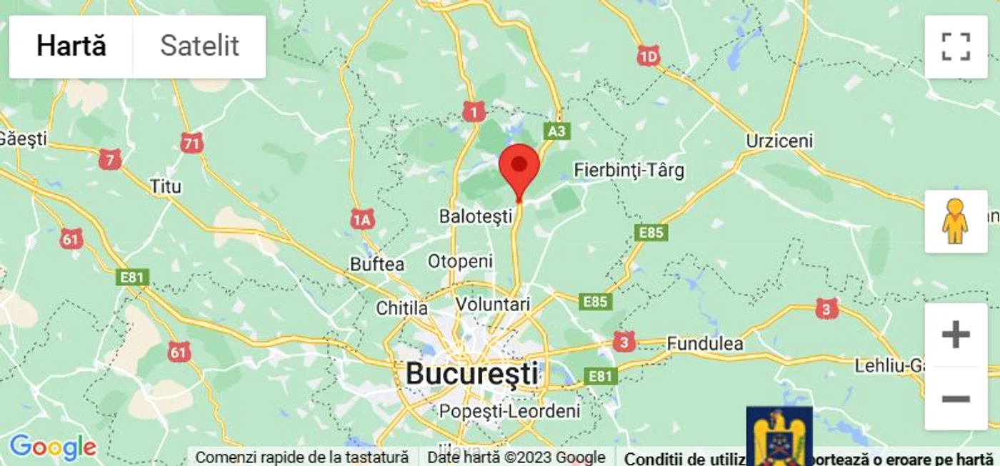 Accidentul a avut loc la Moara Vlăsiei, județul Ilfov. FOTO captură Politia Română