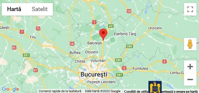 Accidentul a avut loc la Moara Vlăsiei, județul Ilfov. FOTO captură Politia Română
