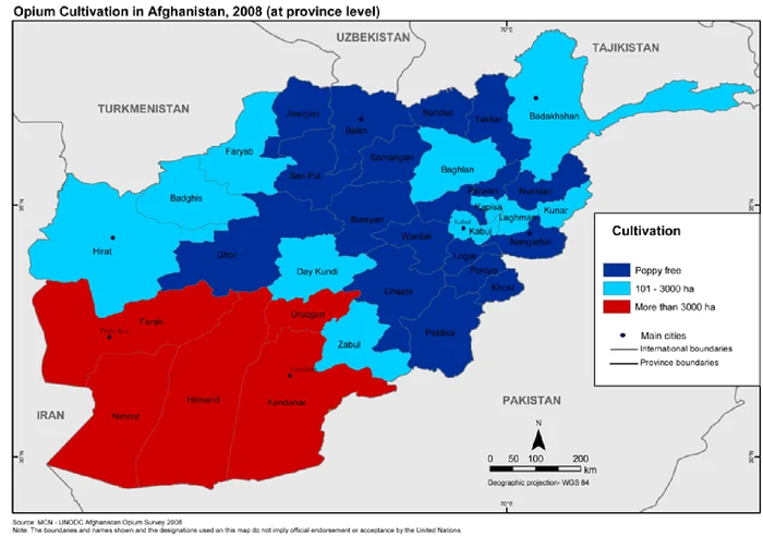 harta droguri afganistan