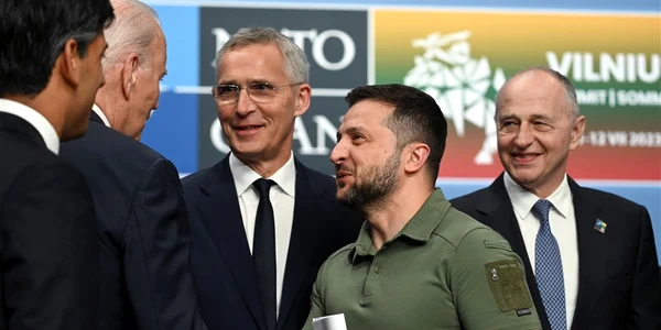 Zelenski a participat la ședința inaugurală a Consiliului NATO-Ucraina FOTO EPA-EFE