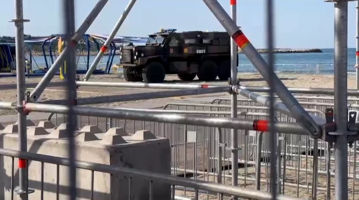 Vehiculul de război, la standul Neversea FOTO A.I.