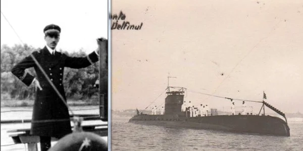 Amiralul Koslinski şi NMS Delfinul FOTO Muzeul de Istorie al României
