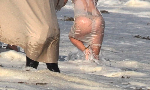 Lady Gaga wet and wild bikini beach photoshoot jpeg