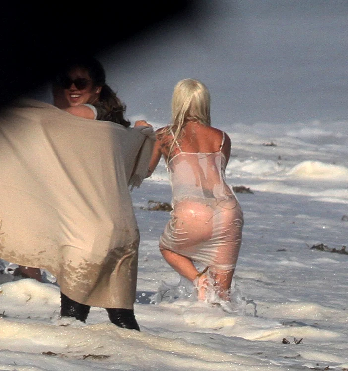 Lady Gaga wet and wild bikini beach photoshoot jpeg