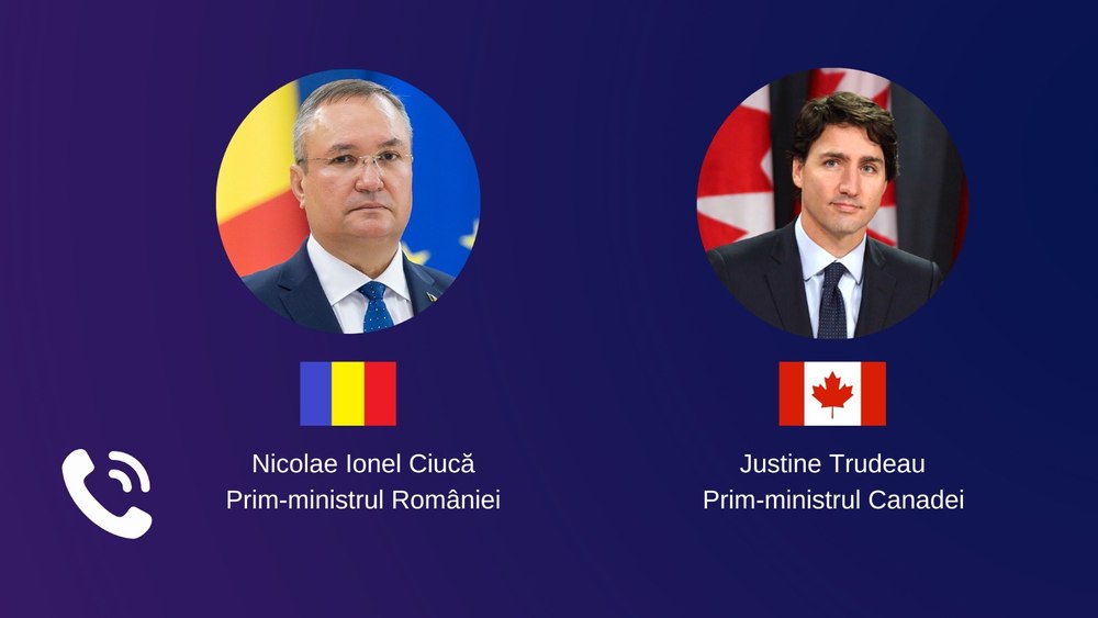 Ciucă, discuție despre relațiile bilaterale deosebite cu premierul canadian. Invitație de a vizita România