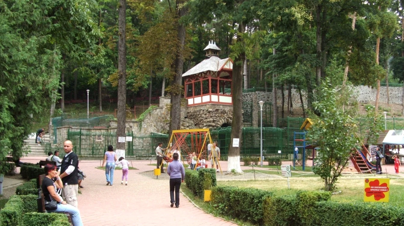 Parcul Zoologic este situat chiar la la baza pădurii de pe culmea Cozla FOTO Dan Sofronia