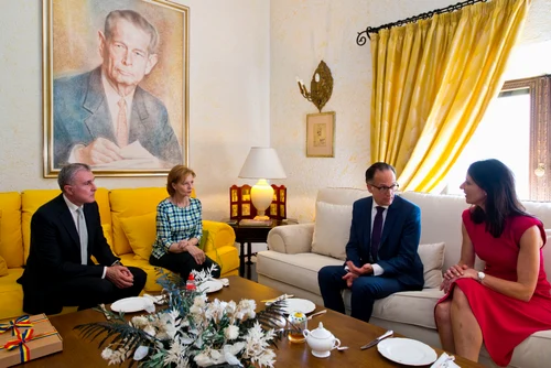 Margareta a României și Principele Radu la întâlnirea cu ambasadorul Germaniei