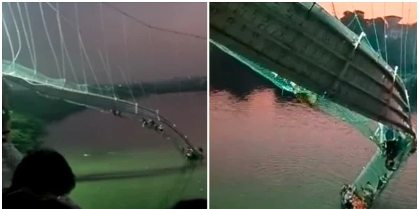 Un pod din India s a prăbușit. Foto: Captură video Twitter