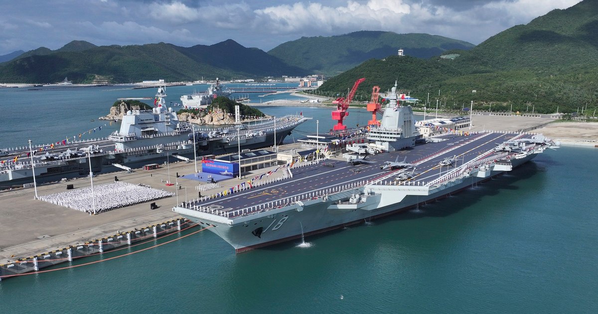 China își proiectează puterea navală dincolo de țărmurile sale. Fujian, cel mai avansat portavion, a fost introdus în serviciu