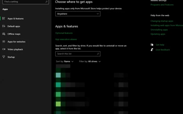 setari aplicatii windows 10