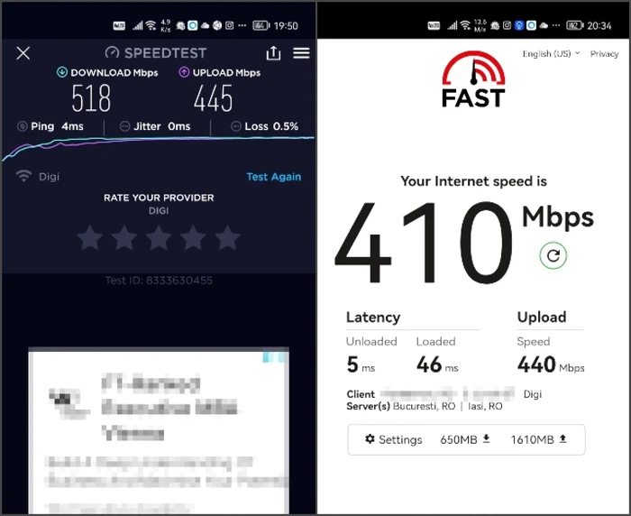 Tenda NOVA MW12 rezultate teste viteza