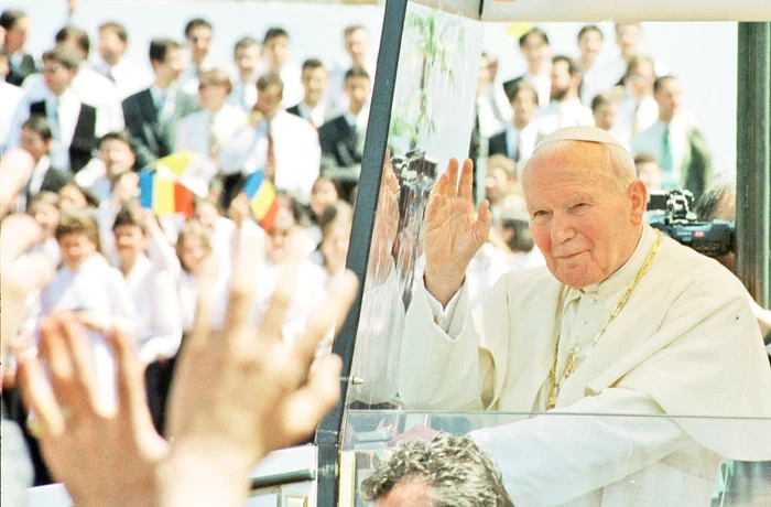 Ioan Paul al II-lea a fost în România. Foto arhivă