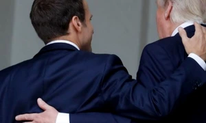 Donald Trump primit de Emmanuel Macron la Paris FOTO AFP 