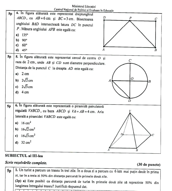 subiecte matematica